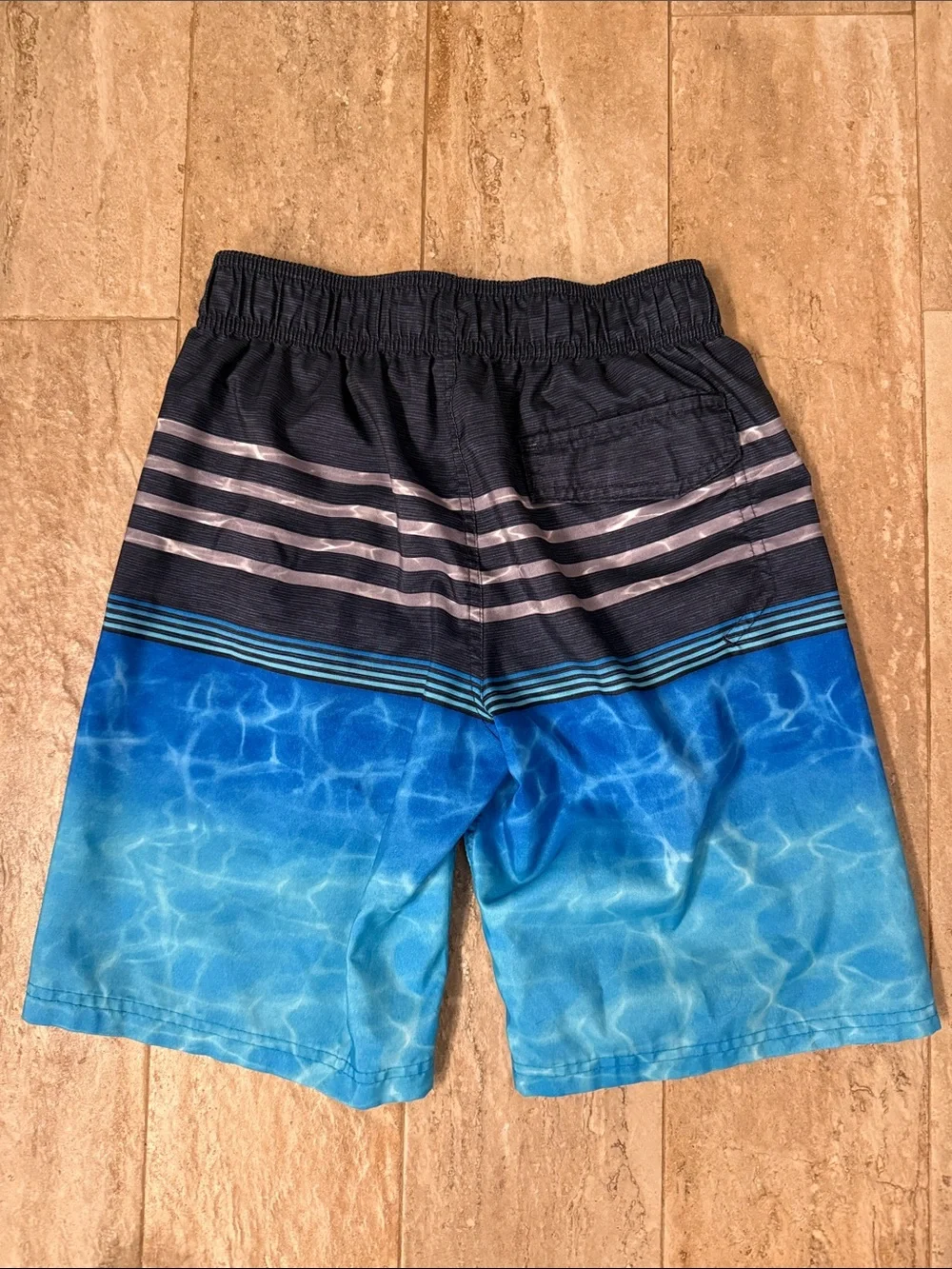 Gerry Weber Blue Ombre Pool-Print Boys' Swim Trunks